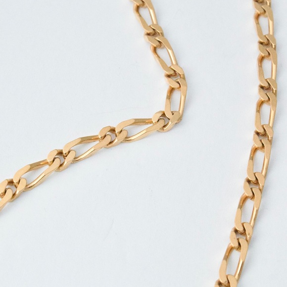 Vintage Monet Gold Plated Figaro / Curb Link Necklace Chain 24.5” Long - Picture 4 of 5